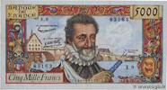 FRANCE 5000 Francs HENRI IV FRANCE 5000 Francs HENRI IV 1957 VF -