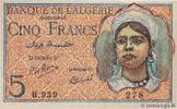 ALGERIA 5 Francs ALGERIA 5 Francs 1944 AU- -