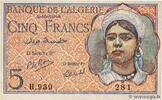 ALGERIA 5 Francs ALGERIA 5 Francs 1944 AU+ -