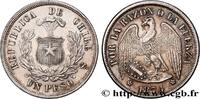 CHILE 1 Peso condor CHILE Santiago 1874 (37,5mm, 24,78g, 6h) -