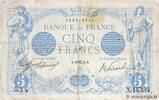 FRANCE 5 Francs BLEU FRANCE 5 Francs BLEU 1916 VG -