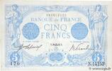 FRANCE 5 Francs BLEU FRANCE 5 Francs BLEU 1916 VF -