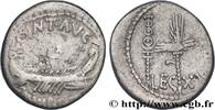 THE REPUBLIC (280 BC to 27 BC) Denier MARCUS ANTONIUS Patras 32-31 AC. (17mm, 3,10g, 7h) -