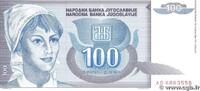 YUGOSLAVIA 100 Dinara YUGOSLAVIA 100 Dinara 1992 UNC -