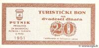YUGOSLAVIA 20 Dinara YUGOSLAVIA 20 Dinara 1951 AU -
