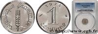 FRANCE 1 centime Épi, avec rebord V REPUBLIC Pessac 1974 (15mm, 1,65g, 6h) -
