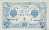 FRANCE 5 Francs BLEU FRANCE 5 Francs BLEU 1915 XF+ -