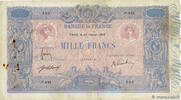 FRANCE 1000 Francs BLEU ET ROSE FRANCE 1000 Francs BLEU ET ROSE 1909 F -