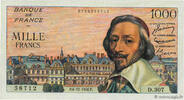 FRANCE 1000 Francs RICHELIEU FRANCE 1000 Francs RICHELIEU 1956 XF -