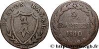 SWITZERLAND - CANTON OF BASEL 2 Rappen SWITZERLAND - CANTON OF BASEL 1810 (17,6mm, 1,26g, 6h) -