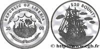 LIBERIA 20 Dollars Proof Voilier Bounty LIBERIA 2000 (40mm, 20g, 12h) -