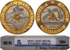 FRANCE 20 francs Mont Saint-Michel, différent abeille V REPUBLIC Pessac 1994 (27mm, 9,g, 6h) -