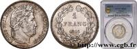 FRANCE 1 franc Louis-Philippe, couronne de chêne LOUIS-PHILIPPE I Rouen 1845 (23mm, 5,02g, 6h) -
