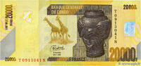 CONGO, DEMOCRATIC REPUBLIC 20000 Francs CONGO, DEMOCRATIC REPUBLIC 20000 Francs 2022 UNC- -
