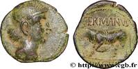 FRANCE Bronze GERMANVS INDVTILLI au taureau (Quadrans) GALLIA BELGICA - REMI (Area of Reims) Reims (51) c. 10 AC. (18mm, 1,90g, 9h) -