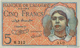 ALGERIA 5 Francs ALGERIA 5 Francs 1944 UNC- -