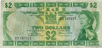 FIJI 2 Dollars Remplacement FIJI 2 Dollars Remplacement 1974 VG -