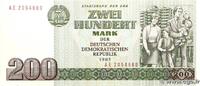 GERMAN DEMOCRATIC REPUBLIC 200 Mark 1985 GERMAN DEMOCRATIC REPUBLIC 200 ... 35,00 EUR  plus 18,00 EUR verzending