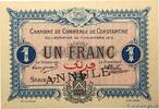 ALGERIA 1 Franc Annulé ALGERIA 1 Franc Annulé 1916 UNC- -