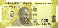 INDIA 20 Rupees INDIA 20 Rupees 2021 UNC -