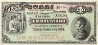 BOLIVIA 1 Boliviano Non émis BOLIVIA 1 Boliviano Non émis 1894 AU+ -