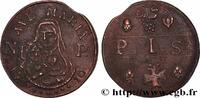 FRANCE Sol des églises d’Amiens LOUIS XIV LE GRAND OU LE ROI SOLEIL Amiens 1710 (21mm, 3,05g, 12h) -