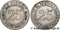 NEW CALEDONIA 25 (Centimes) Société anonyme Le Nickel NEW CALEDONIA 1881 (24mm, 4,27g, 6h) -