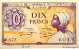 10 Francs 1943 FRENCH WEST AFRICA FRENCH WEST AFRICA 10 Francs 1943 fST fST