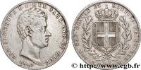 ITALY - KINGDOM OF SARDINIA 5 Lire Charles-Albert ITALY - KINGDOM OF SARDINIA Gênes 1843 (39mm, 24,75g, 6h) -