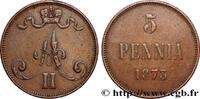 FINLAND 5 Pennia Tsar Alexandre III FINLAND 1873 (25mm, 6,30g, 12h) -