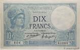 10 Francs MINERVE 1923 FRANKREICH FRANKREICH 10 Francs MINERVE 1923 fVZ fVZ