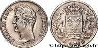 FRANCE 1 franc Charles X, matrice du revers à quatre feui CHARLES X La Rochelle 1829 (23mm, 4,97g, 6h) -