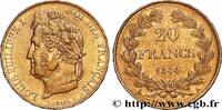 FRANCE 20 francs Louis-Philippe, Domard LOUIS-PHILIPPE I Paris 1844 (21mm, 6,43g, 6h) -