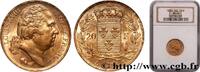 FRANCE 20 francs or Louis XVIII, tête nue LOUIS XVIII Paris 1824 (21mm, 6,45g, 6h) -