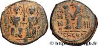 THE EMPIRE FROM ANASTASIUS TO MAURICE TIBERIUS (49 Follis JUSTIN II and SOPHIA Theoupolis (Antioche) 577-578 (29mm, 14,65g, 6h) -