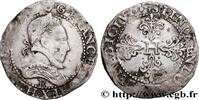 FRANCE Franc au col plat HENRY III Rouen 1584 (33mm, 13,82g, 8h) -