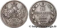 RUSSIA 10 Kopecks aigle bicéphale RUSSIA Saint-Petersbourg 1845 (12,5mm, 1,92g, 12h) -