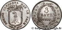 SWITZERLAND - CANTON OF BASEL 3 Batzen SWITZERLAND - CANTON OF BASEL Bâle 1809 (24,5mm, 3,96g, 6h) -