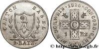 SWITZERLAND - CANTON OF BASEL 1/2 Batzen (5 Rappen) SWITZERLAND - CANTON OF BASEL 1826 (24,5mm, 2,66g, 6h) -