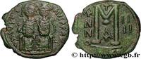 THE EMPIRE FROM ANASTASIUS TO MAURICE TIBERIUS (49 Follis JUSTIN II and SOPHIA Nicomédie 568-569 (28mm, 12,93g, 6h) -