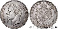 FRANCE 5 francs Napoléon III, tête laurée SECOND EMPIRE Strasbourg 1868 (37mm, 24,98g, 6h) -