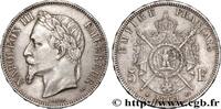 FRANCE 5 francs Napoléon III, tête laurée SECOND EMPIRE Strasbourg 1869 (37mm, 25,03g, 6h) -