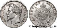 FRANCE 2 francs Napoléon III, tête laurée SECOND EMPIRE Strasbourg 1867 (27mm, 9,95g, 6h) -