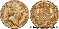 FRANCE 20 francs or Louis XVIII, tête nue LOUIS XVIII Paris 1818 (21mm, 6,44g, 6h) -
