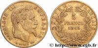 FRANCE 5 francs or Napoléon III, tête laurée SECOND EMPIRE Strasbourg 1865 (16,5mm, 1,61g, 6h) -