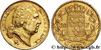 FRANCE 20 francs or Louis XVIII, tête nue LOUIS XVIII Perpignan 1820 (21mm, 6,42g, 6h) -