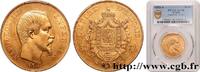 FRANCE 50 francs or Napoléon III, tête nue SECOND EMPIRE Paris 1855 (28mm, 16,14g, 6h) -