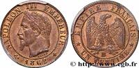 FRANCE Un centime Napoléon III, tête laurée SECOND EMPIRE Strasbourg 1862 (15mm, 1g, 6h) -
