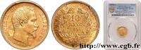 FRANCE 10 francs or Napoléon III tête nue, petit module SECOND EMPIRE Paris 1854 (17mm, 3,23g, 6h) -
