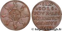 SWITZERLAND - REPUBLIC OF GENEVA 6 Sols SWITZERLAND - REPUBLIC OF GENEVA Genève 1590 (26,12mm, 4,43g, 1h) -